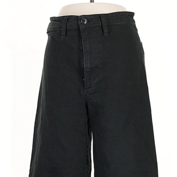 Madewell Emmett Black Wide Leg Crop Pants Size 27 Tall - Picture 3 of 9